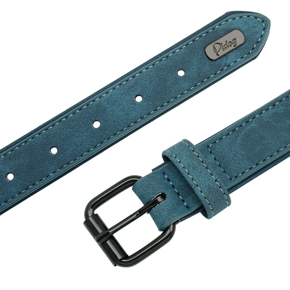 IDLux Lederen Halsband | Gepersonaliseerde Hondenhalsband met Ingebouwde Naamtag