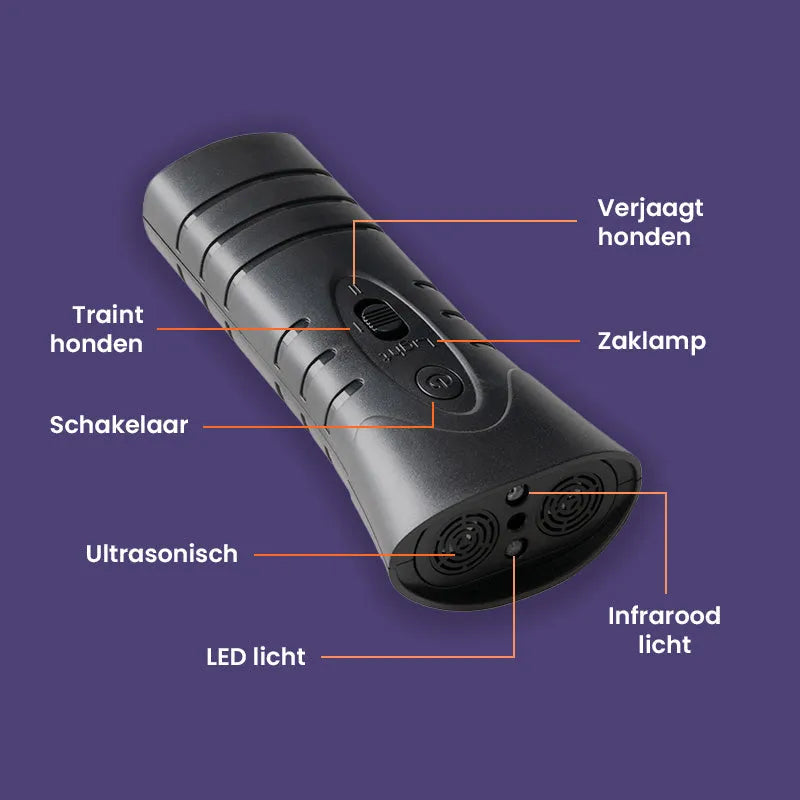 HushPaws | Diervriendelijk ultrasoon anti-blaf apparaat