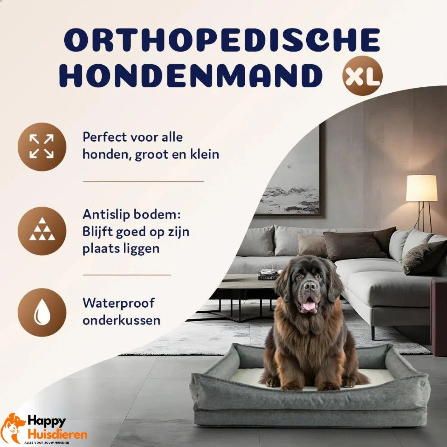 JointCloud | Orthopedische hondenmand met traagschuim & rand