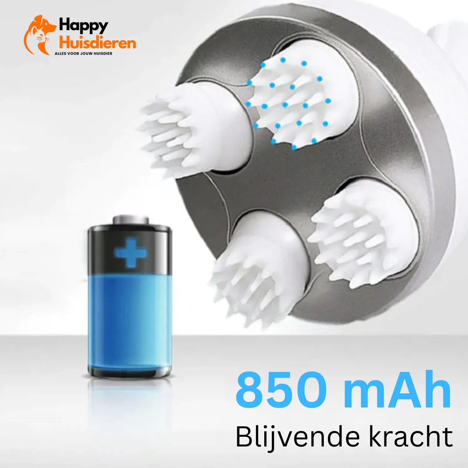 KattenKnuffel Massage | Elektrisch Kattenmassage Apparaat met Bionische Siliconen Koppen en USB-oplaadfunctie