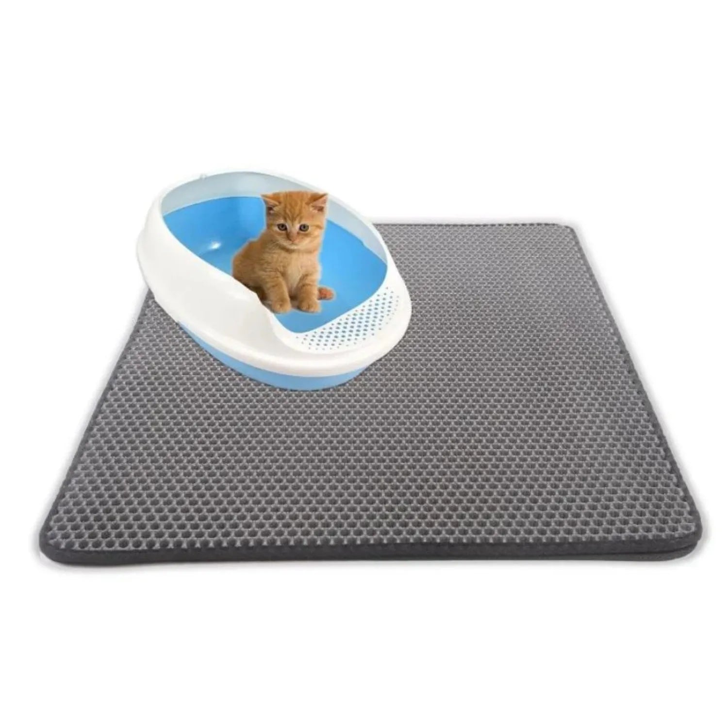 Kattenbakmat PoetsPaw | Honingraatmat met Waterdichte Onderlaag voor Schoon en Stofvrij Thuis