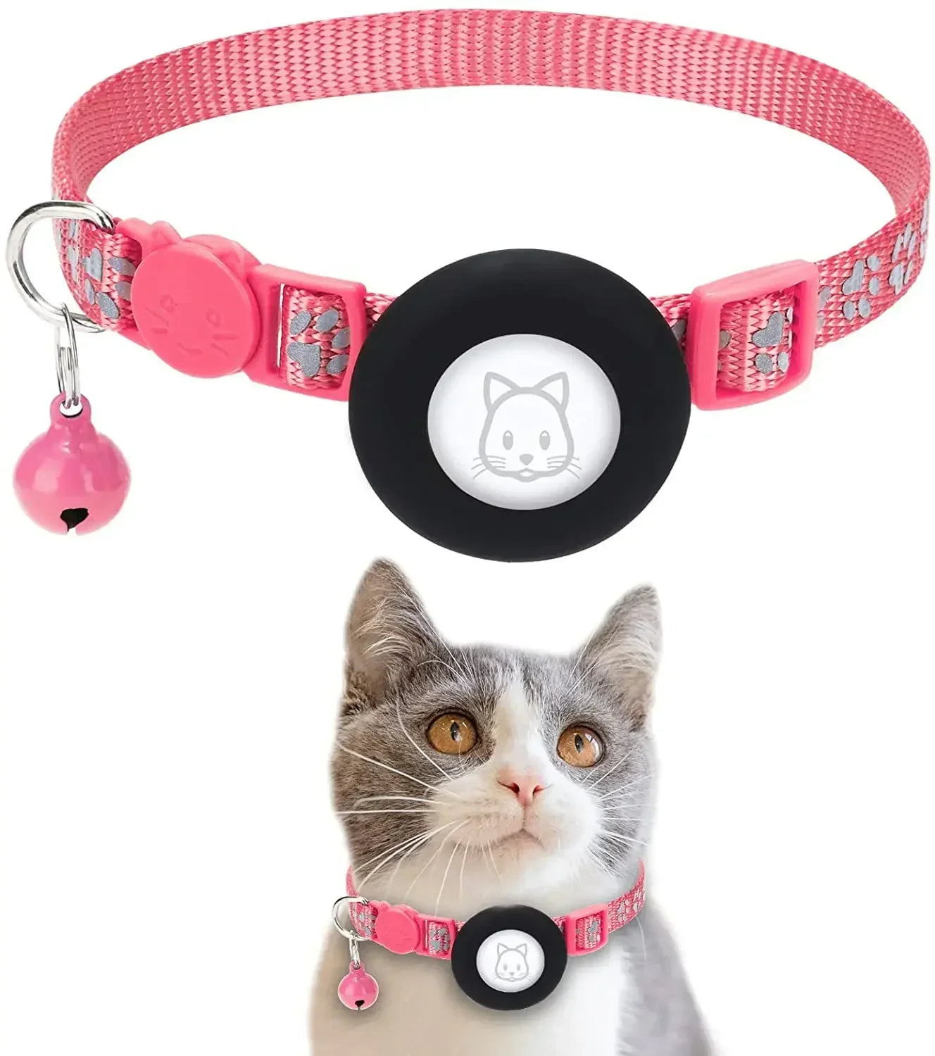 Felix | Kattenhalsband met AirTag-houder voor veiligheid en zichtbaarheid