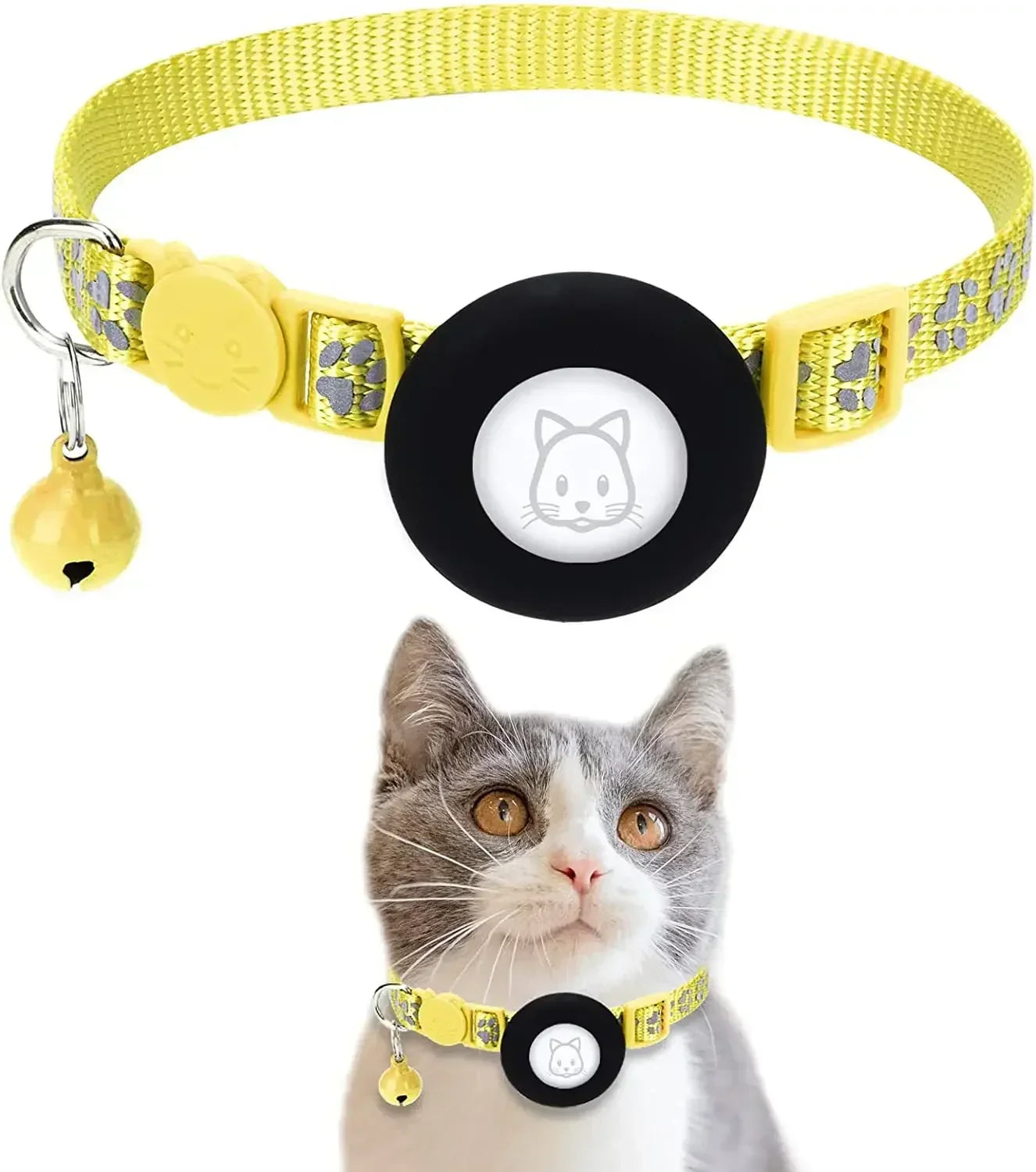 Felix | Kattenhalsband met AirTag-houder voor veiligheid en zichtbaarheid