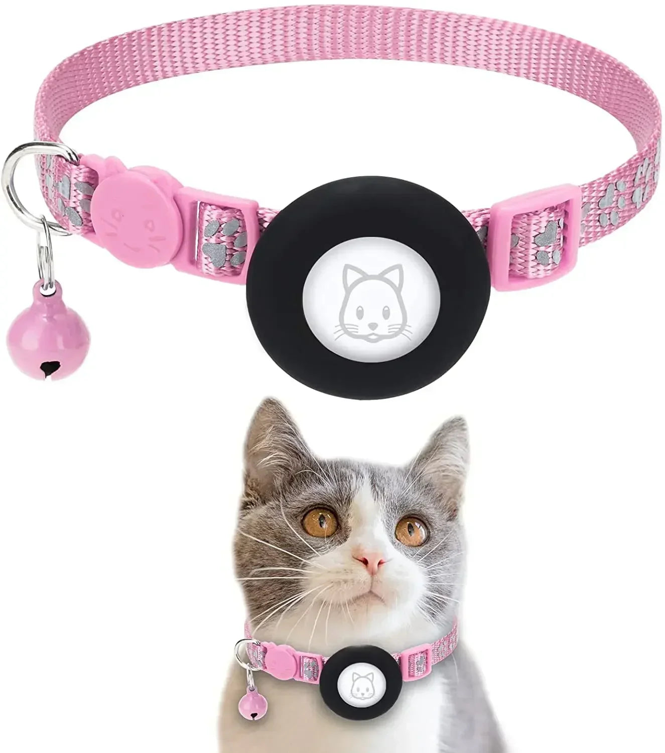 Felix | Kattenhalsband met AirTag-houder voor veiligheid en zichtbaarheid