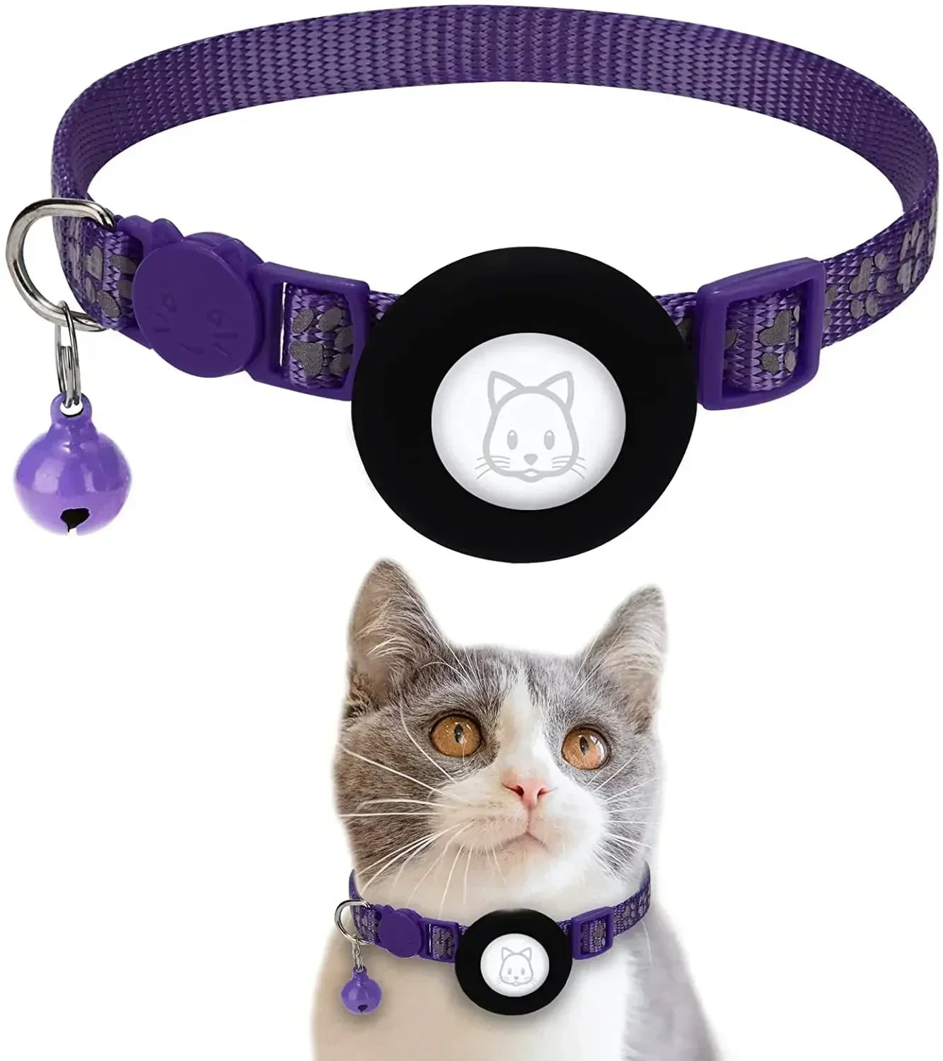 Felix | Kattenhalsband met AirTag-houder voor veiligheid en zichtbaarheid