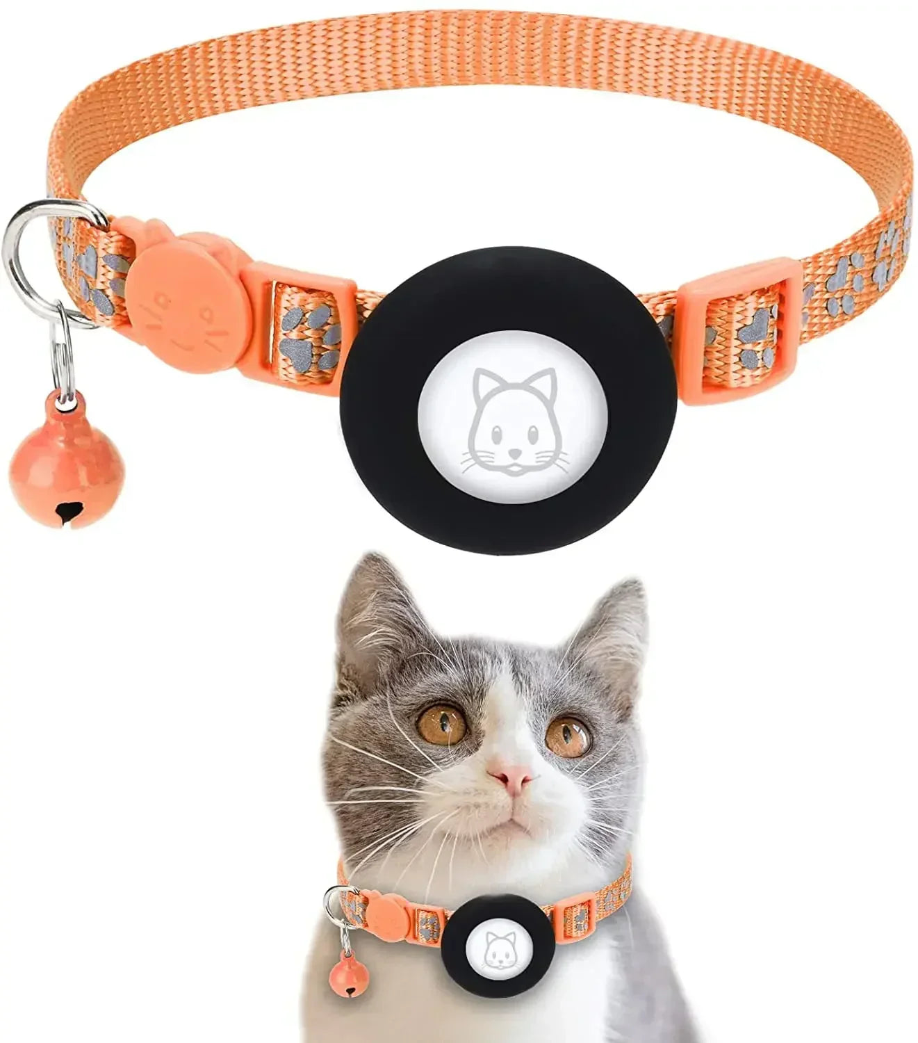 Felix | Kattenhalsband met AirTag-houder voor veiligheid en zichtbaarheid
