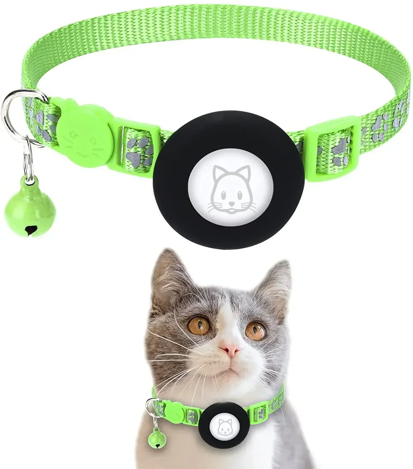 Felix | Kattenhalsband met AirTag-houder voor veiligheid en zichtbaarheid
