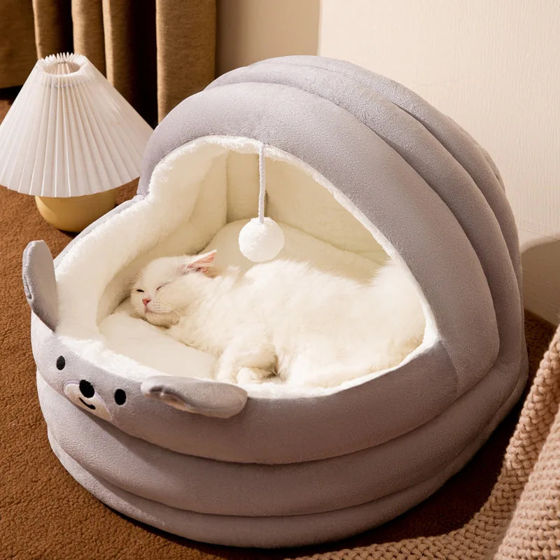 Kattenhuisje SnugCave | Semi-gesloten bed warm & wasbaar