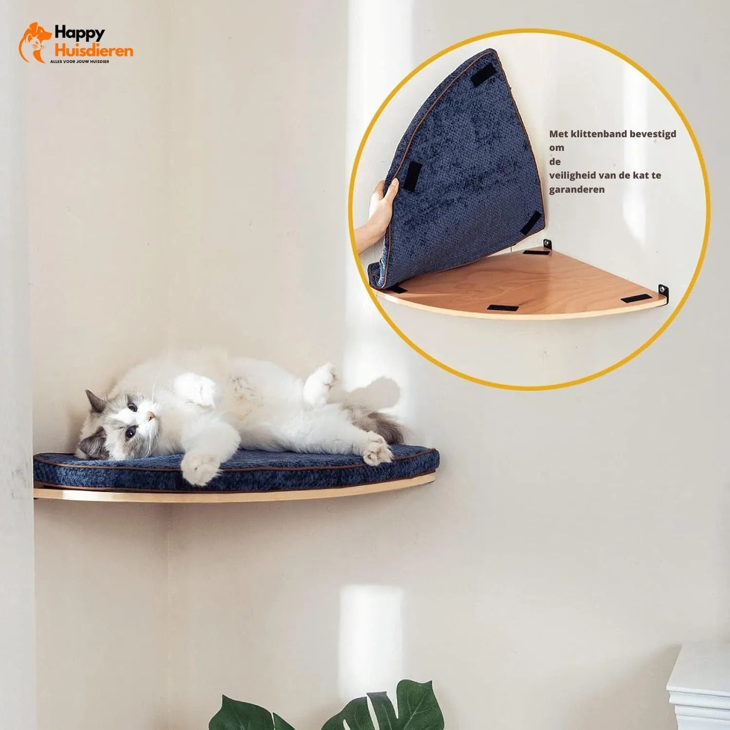 Kattentoren Aero | Compacte Wandset met Steps en Hangmat