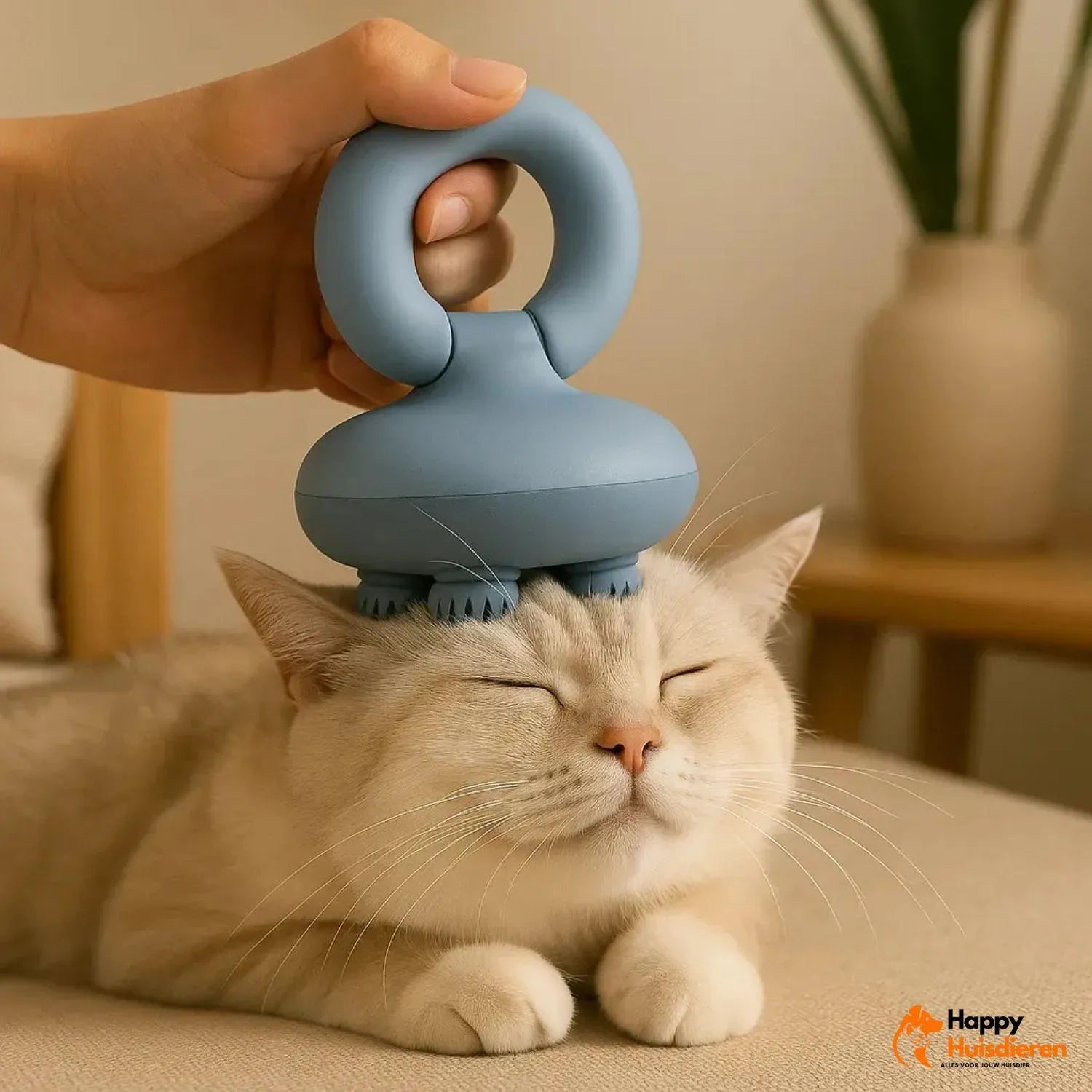 KittyKalm | Draadloze kattenmassager – ontspanning & stressverlichting voor huisdieren