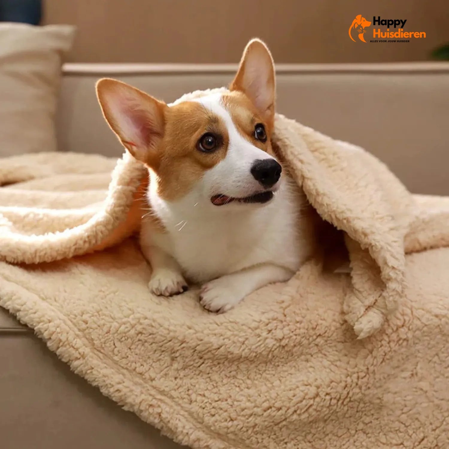 Knuffelvacht Deken | Superzachte Fleece Puppylaag voor Comfort