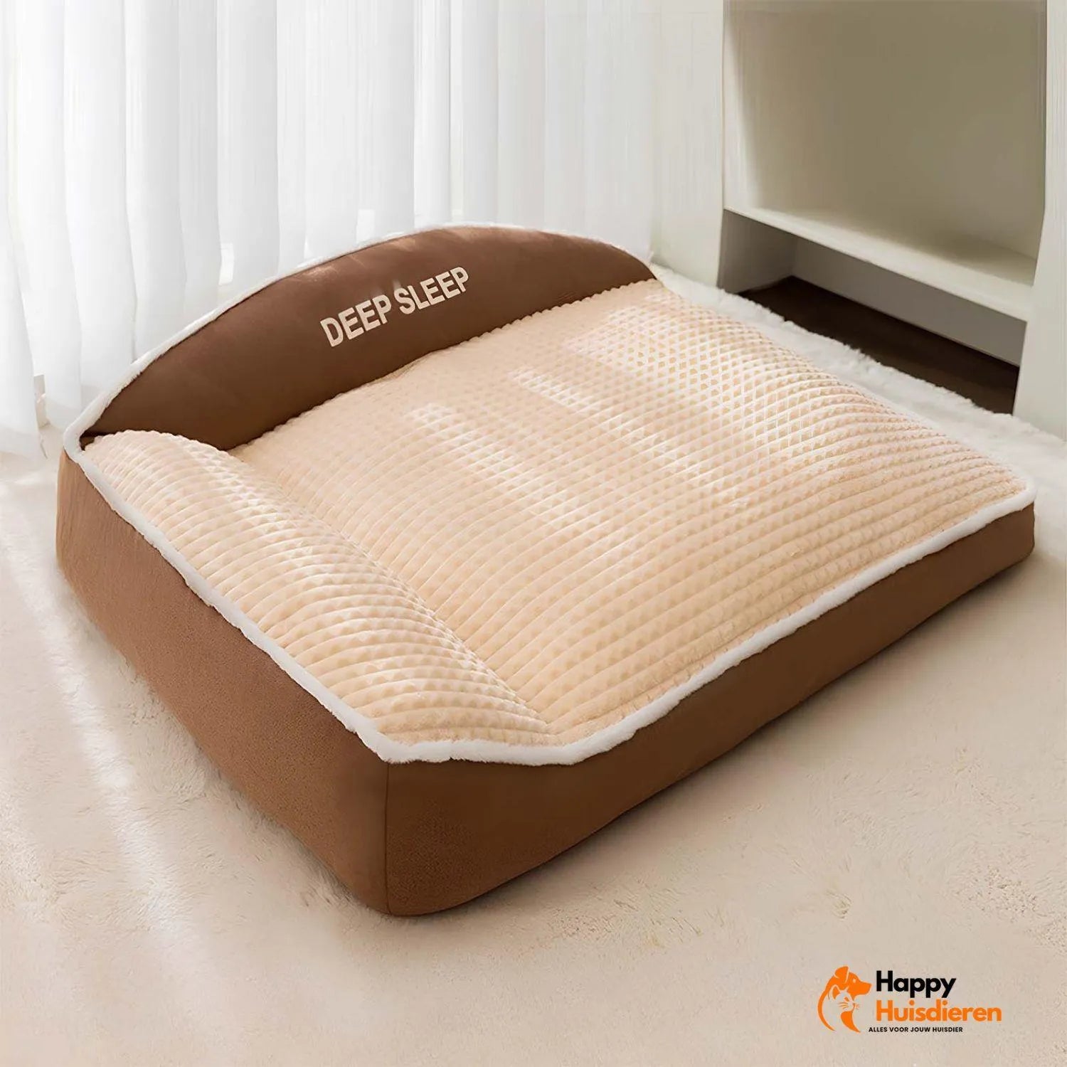 KnusseNest Bed | Warm dik kussen voor grote honden en katten