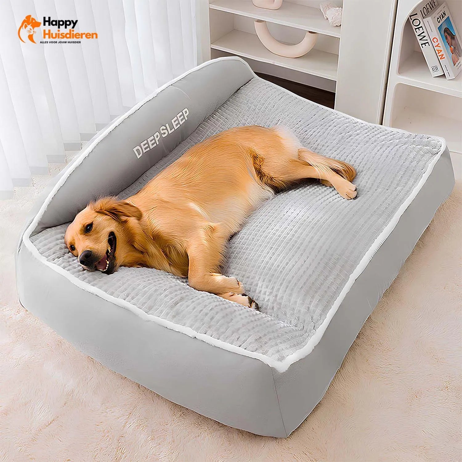 KnusseNest Bed | Warm dik kussen voor grote honden en katten
