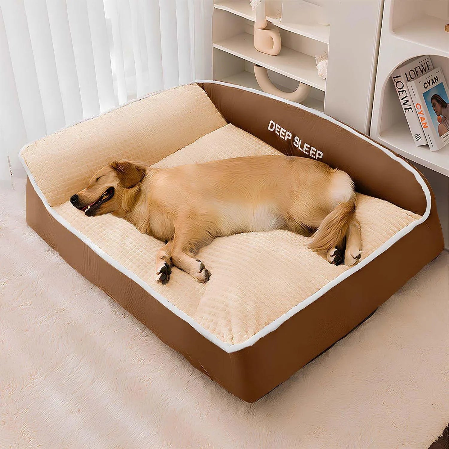 KnusseNest Bed | Warm dik kussen voor grote honden en katten