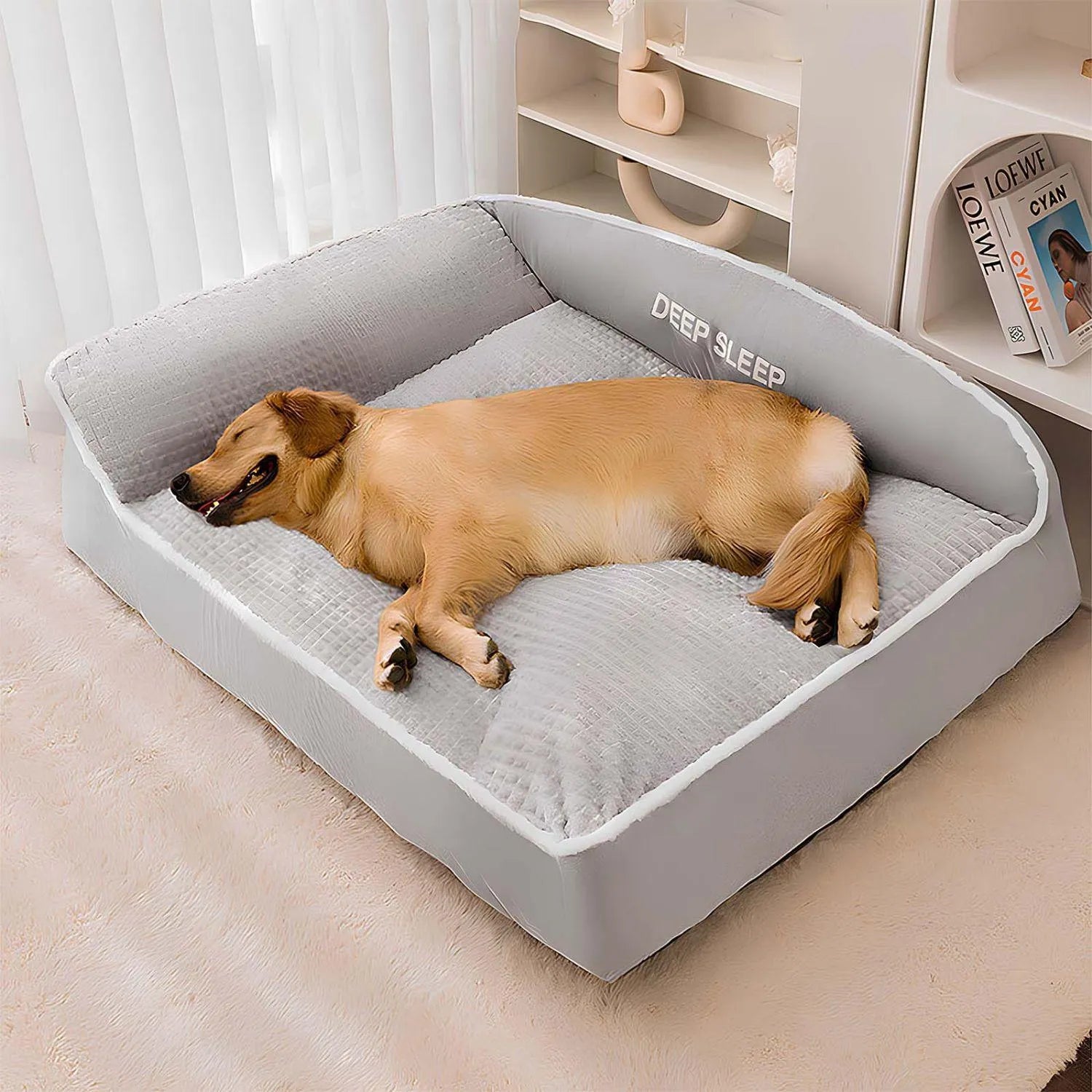 KnusseNest Bed | Warm dik kussen voor grote honden en katten