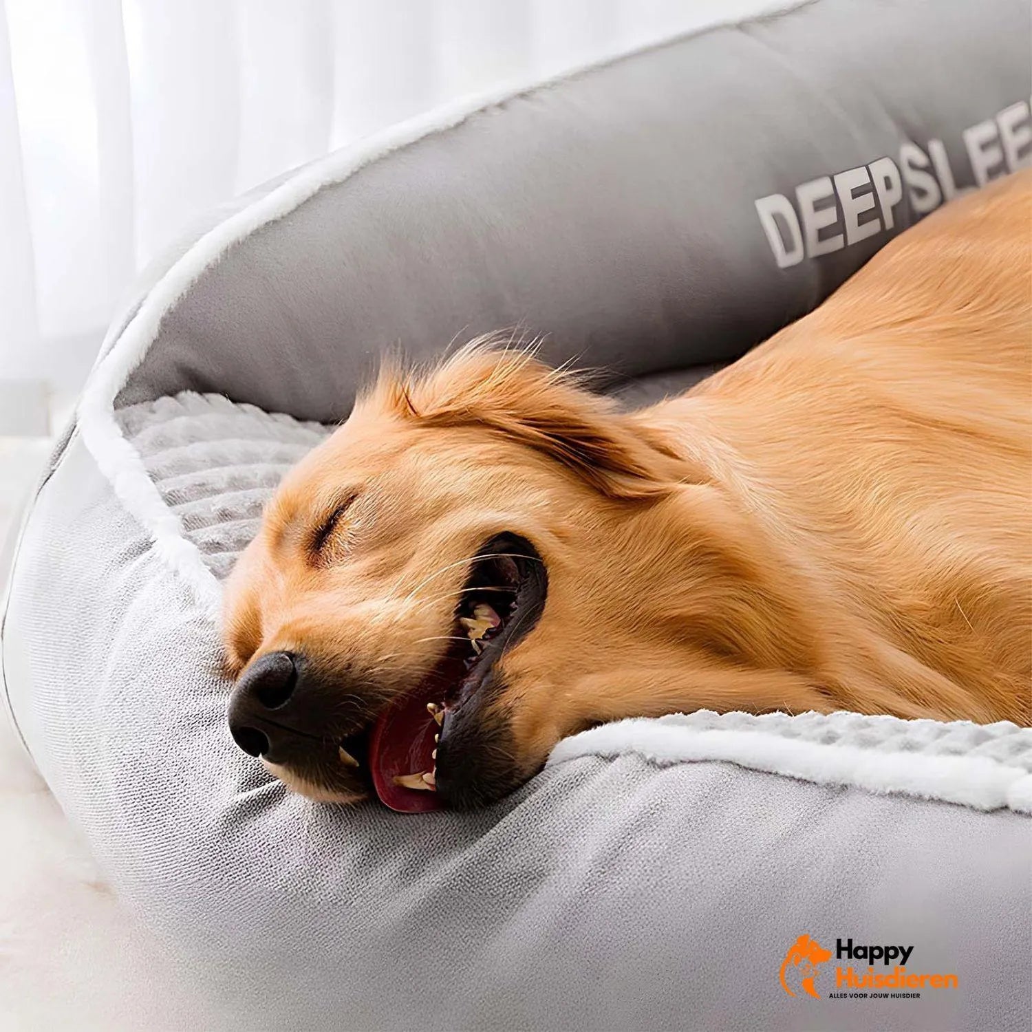 KnusseNest Bed | Warm dik kussen voor grote honden en katten