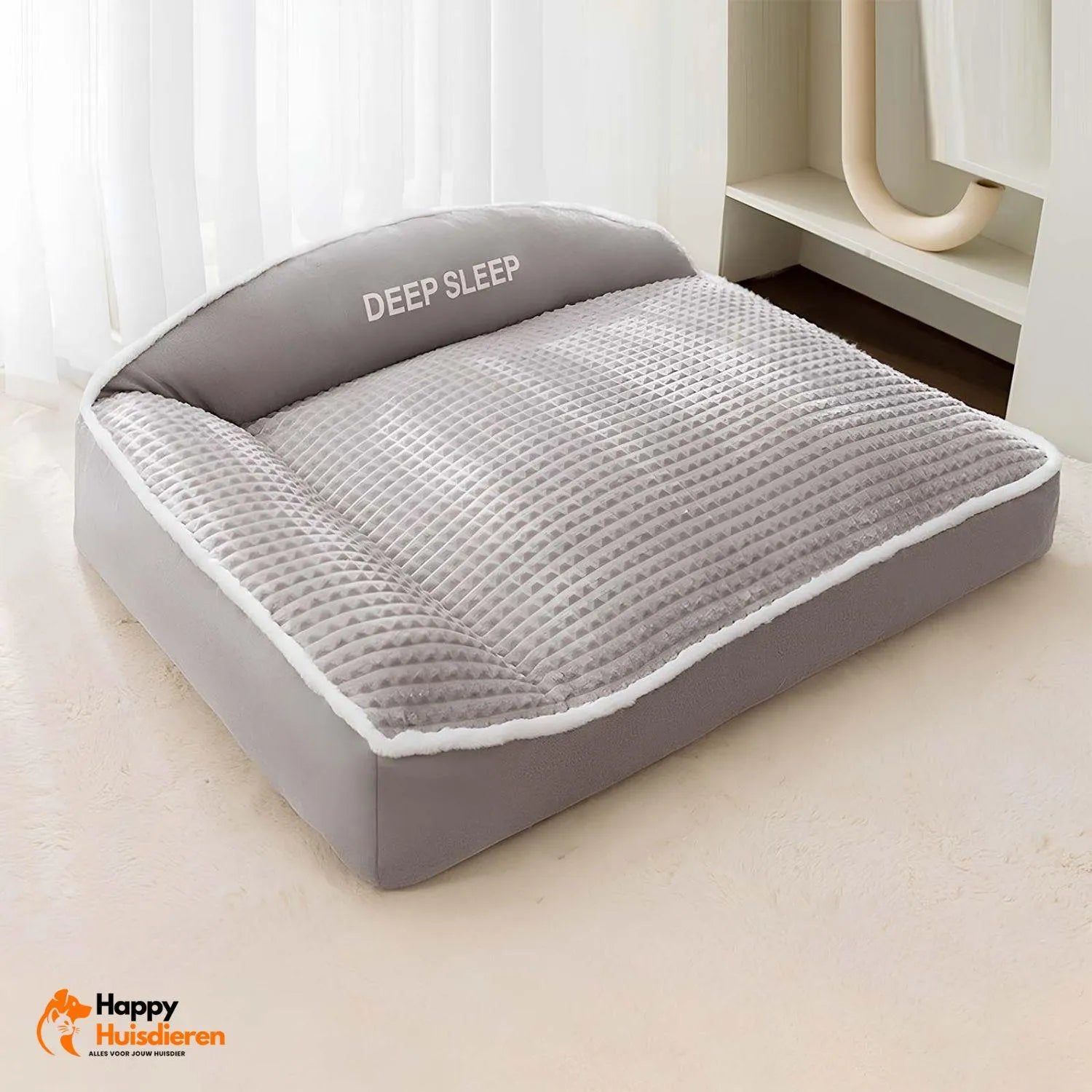 KnusseNest Bed | Warm dik kussen voor grote honden en katten
