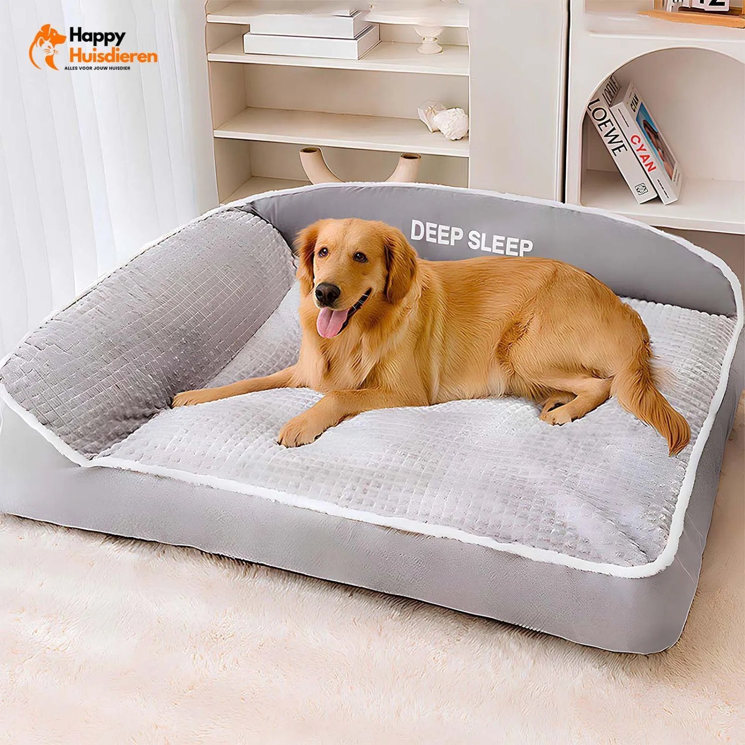 KnusseNest Bed | Warm dik kussen voor grote honden en katten