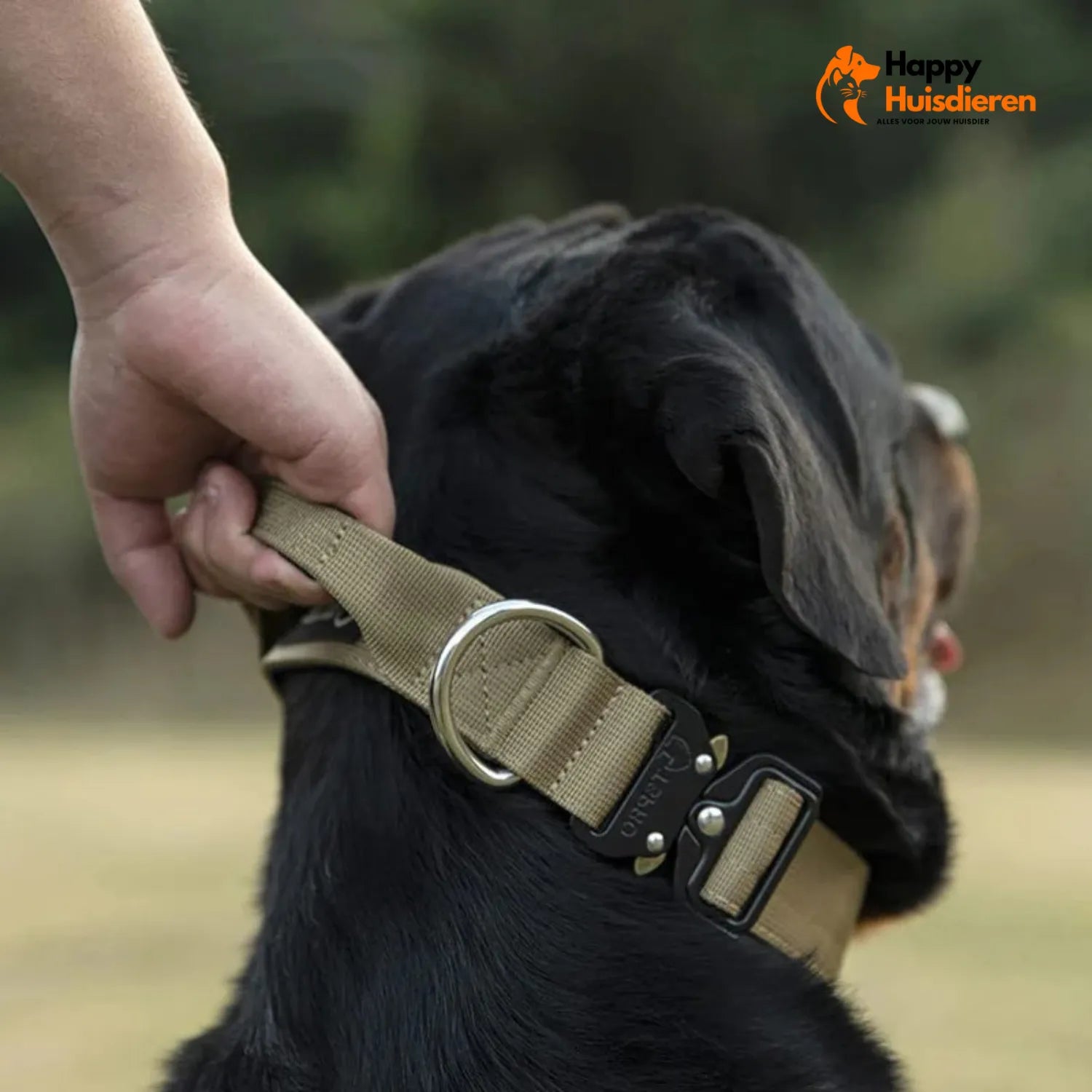 KrachtHalsband | Stevige Tactische Hondenhalsband met Handvat