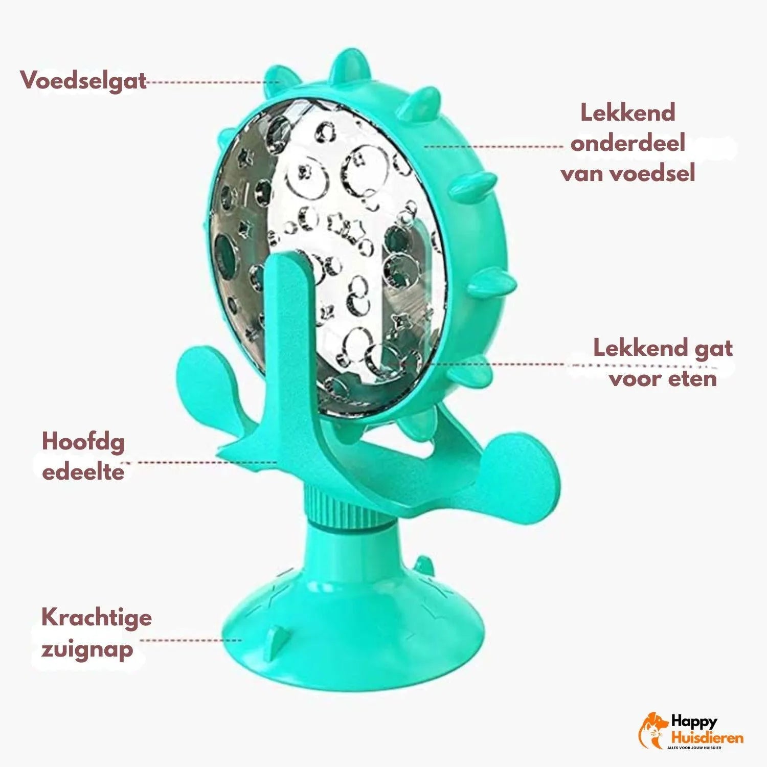 LallyPet | Voedselwindmolen voor huisdieren – stimuleert spel & langzaam eten