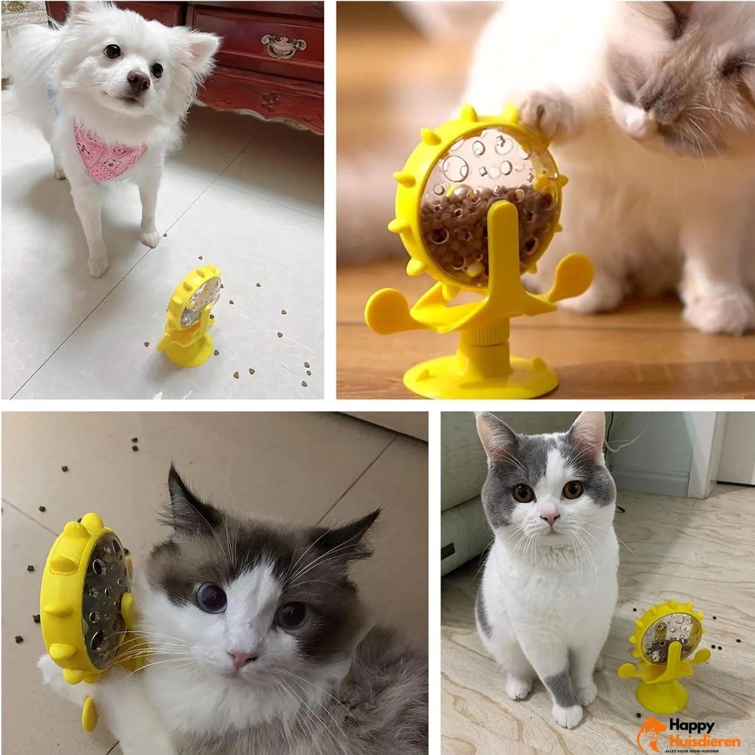 LallyPet | Voedselwindmolen voor huisdieren – stimuleert spel & langzaam eten