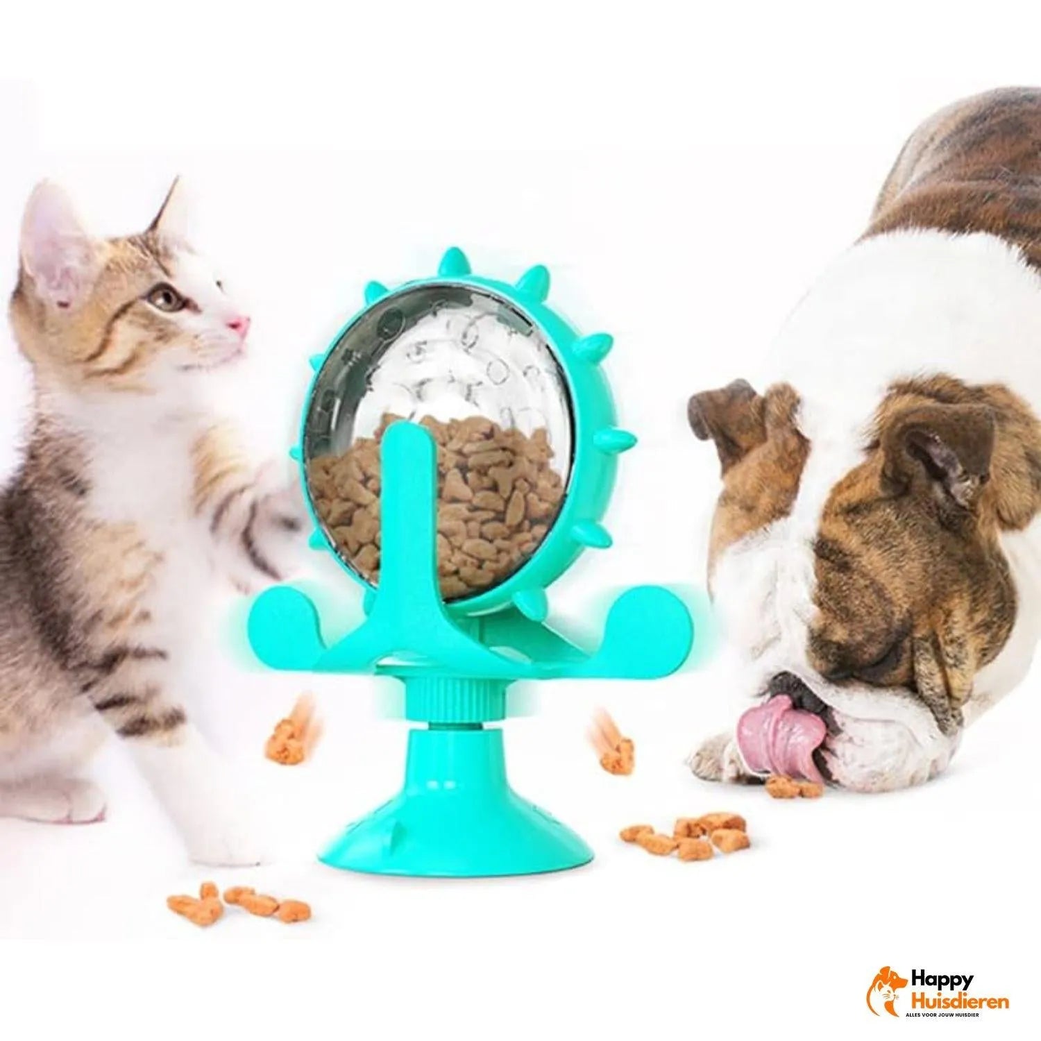 LallyPet | Voedselwindmolen voor huisdieren – stimuleert spel & langzaam eten