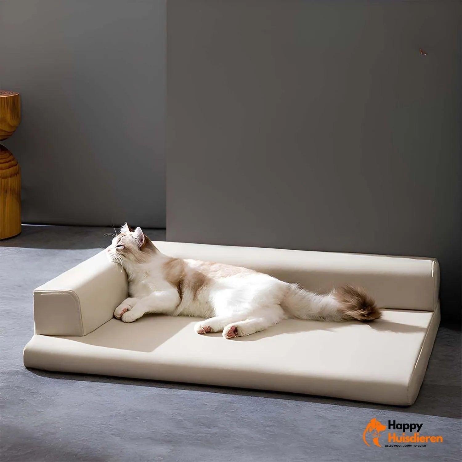 Leren ligstoel voor huisdieren | Stijlvolle nekbeschermingsbank voor honden en katten