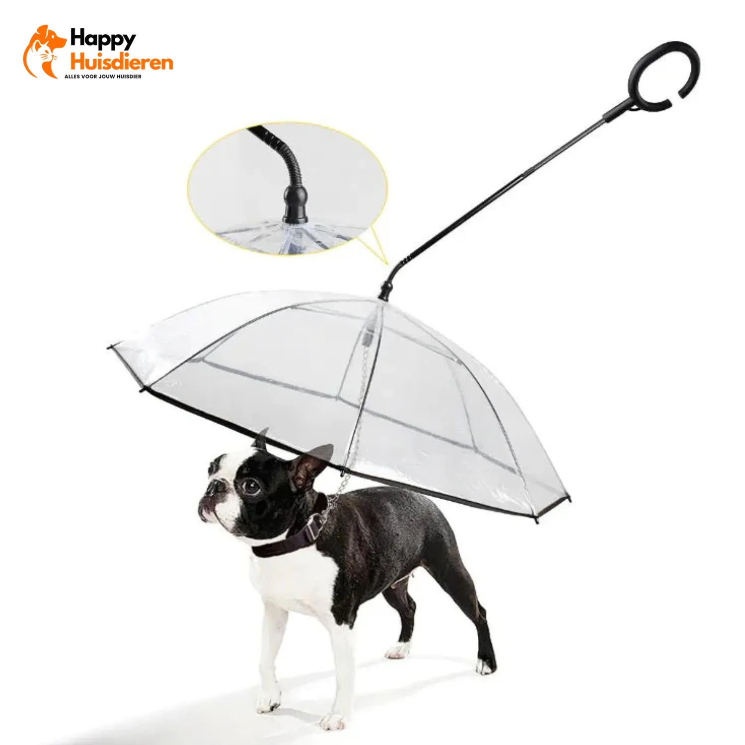 Liora Skyshade | Transparante hondenparaplu voor bescherming tegen regen