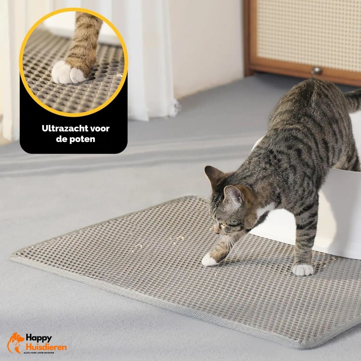 LitterGuard | Kattenbakmat tegen Grindverspreiding & voor Schone Vloeren