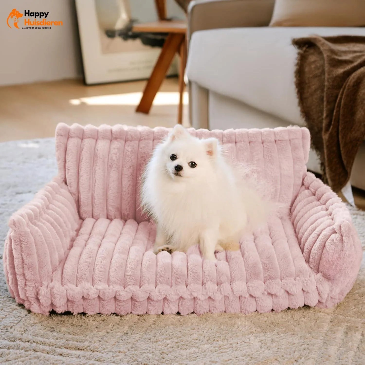 LuxeDream Bed | Stijlvol hondenbed met veerkrachtige vulling & afneembare hoes