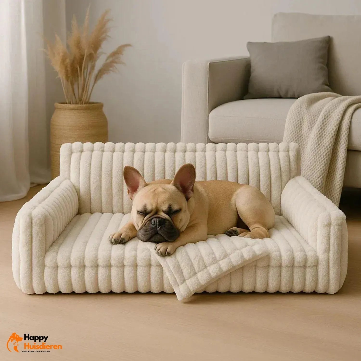 LuxeDream Bed | Stijlvol hondenbed met veerkrachtige vulling & afneembare hoes