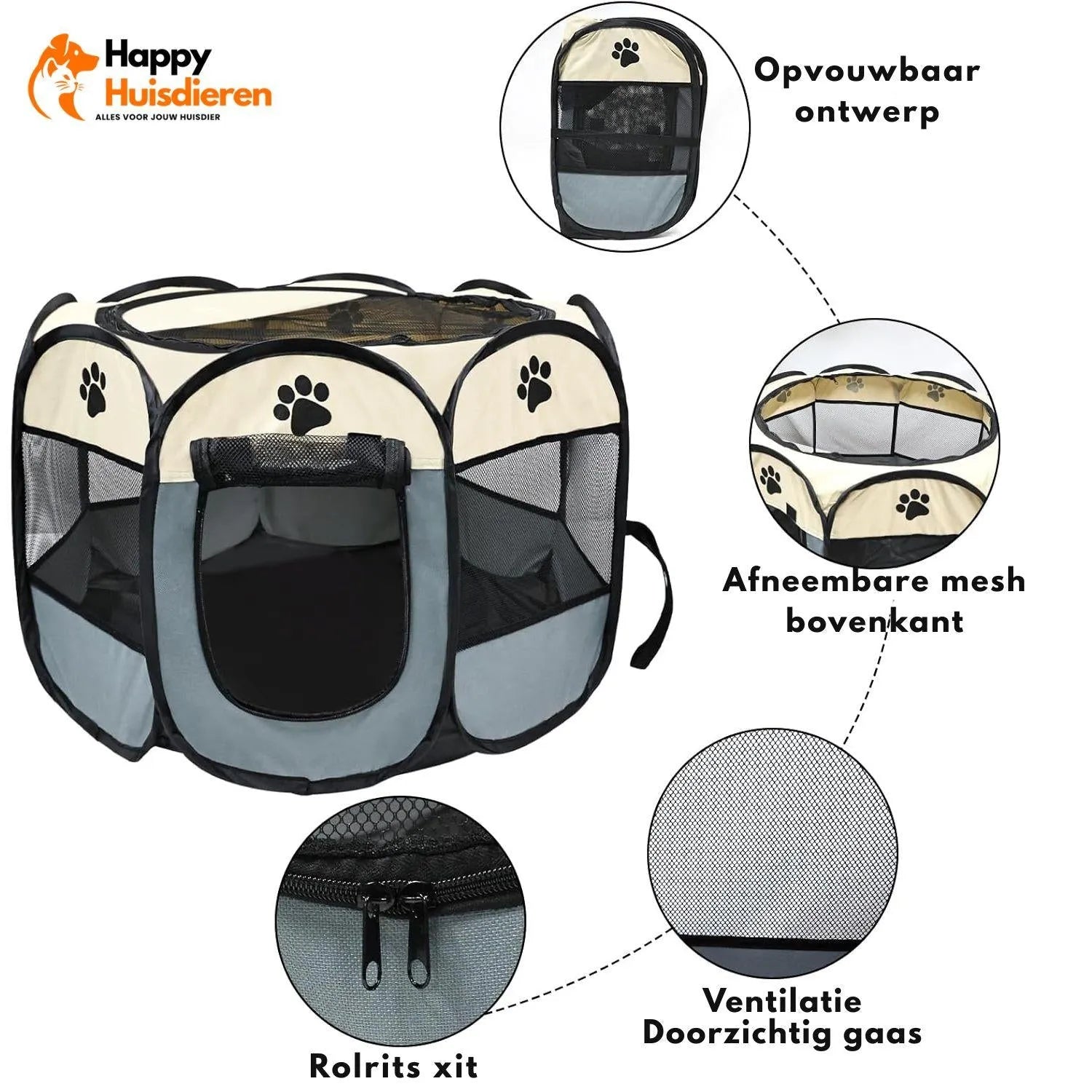 Megan | Opvouwbare huisdiertent – veilige en rustgevende plek voor honden & katten