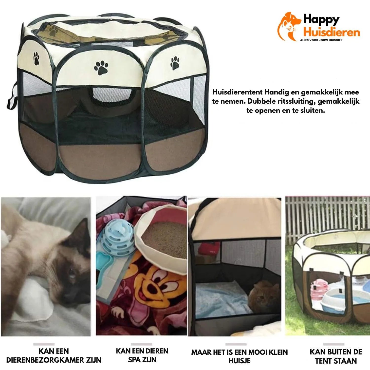 Megan | Opvouwbare huisdiertent – veilige en rustgevende plek voor honden & katten