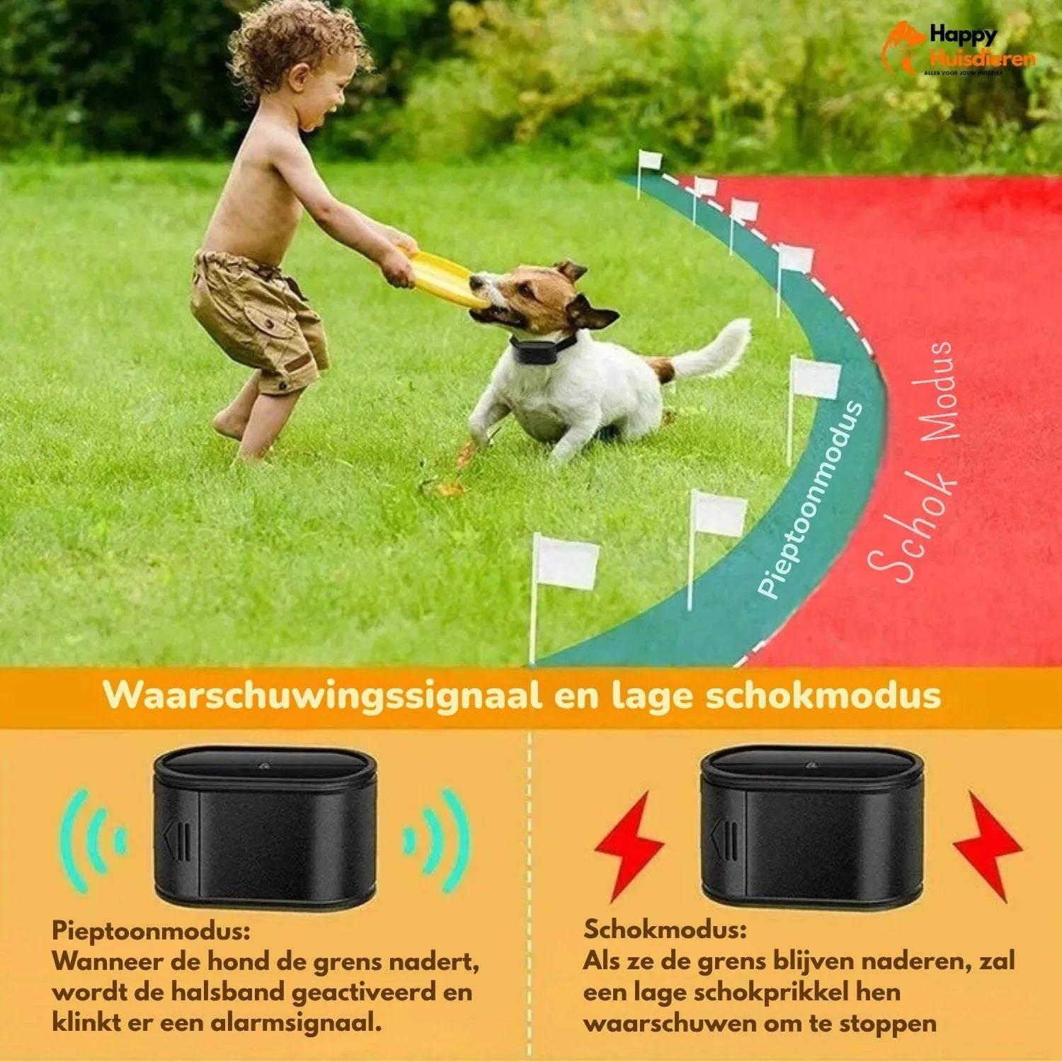 Ongrijpbare Hondenpas | Onzichtbare Draadloze Elektrische Hondenomheining voor Veilig Buiten Spelen