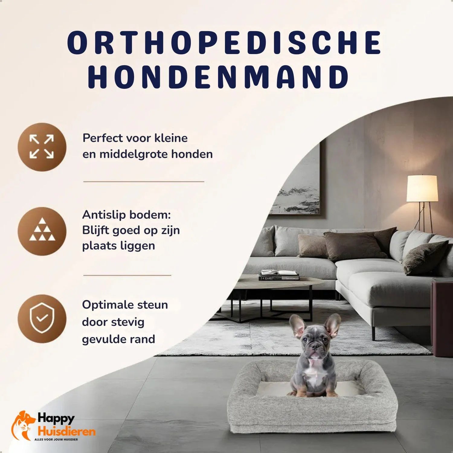 OrthoNest | Orthopedische hondenmand met traagschuim