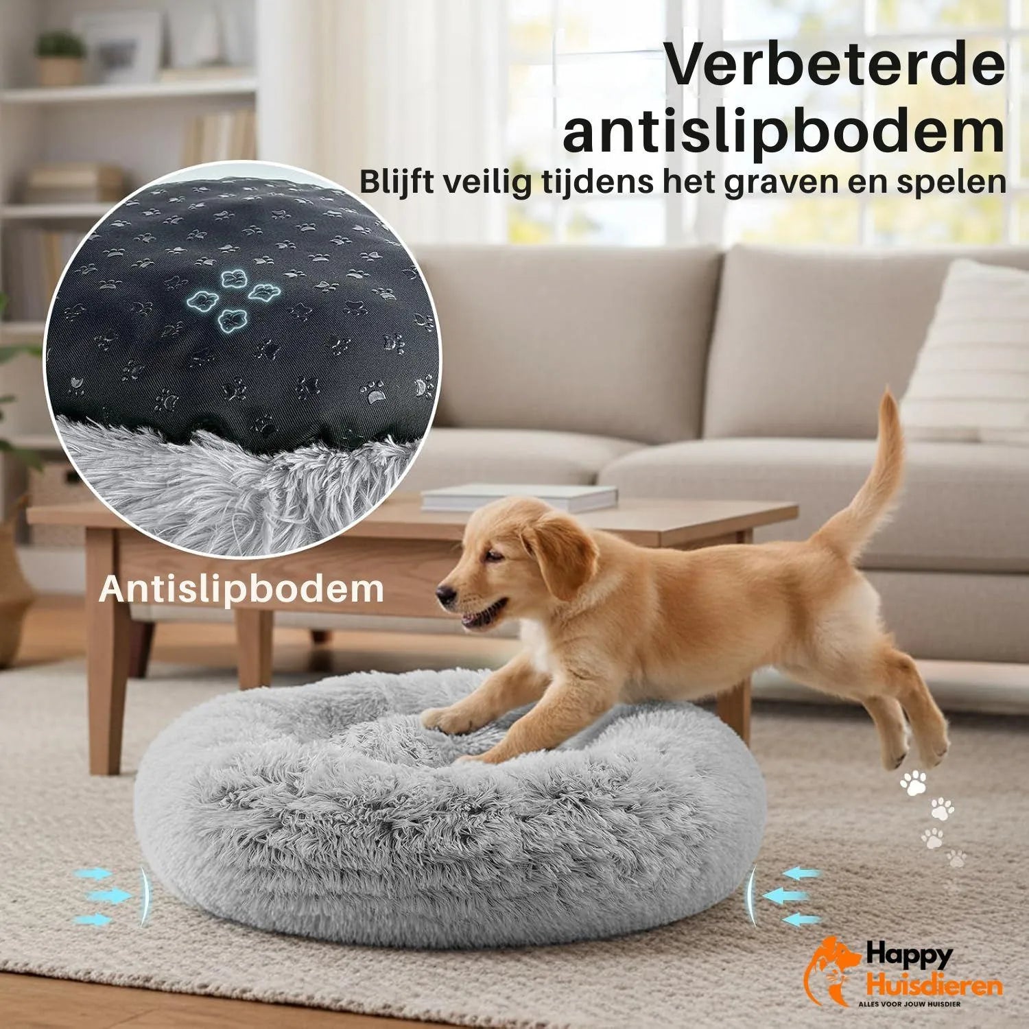 OrthoRest Bed | Orthopedisch hondenkussen met neksteun & afneembare hoes