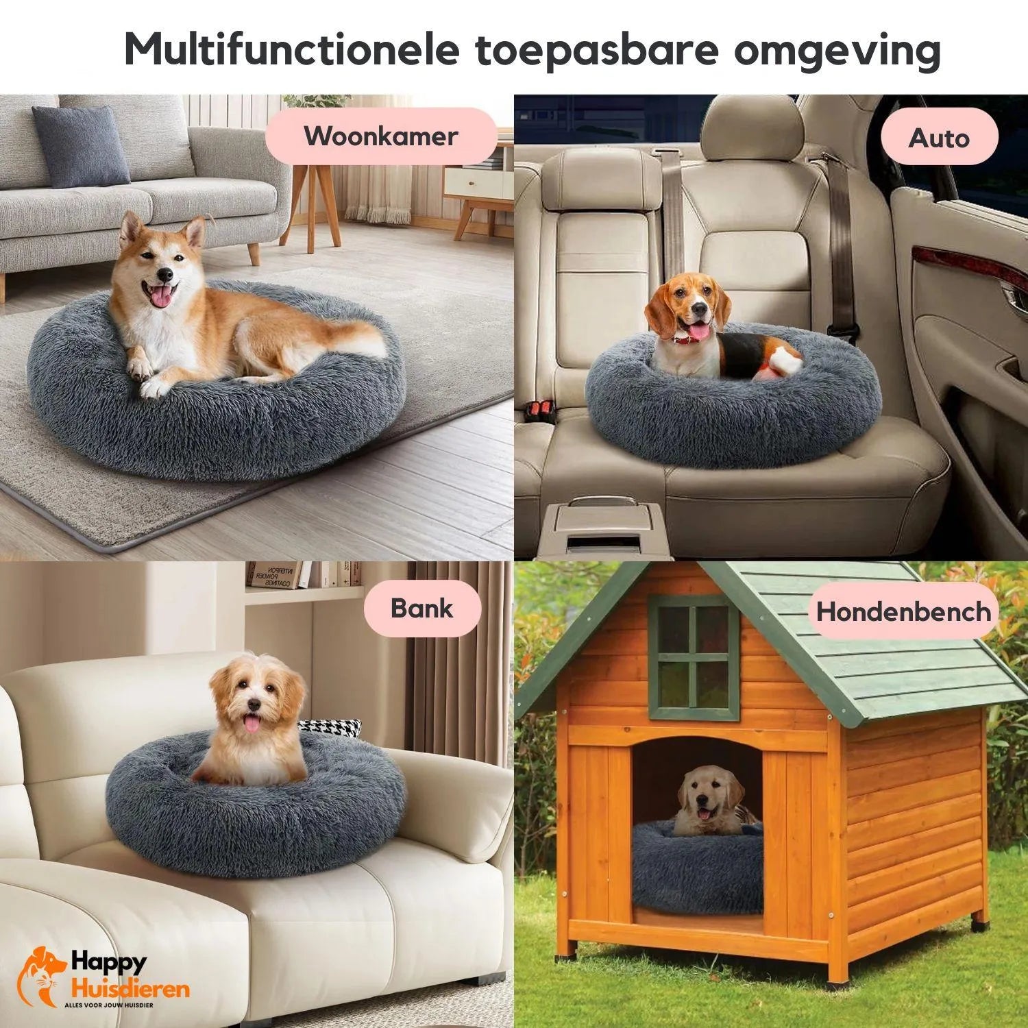 OrthoRest Bed | Orthopedisch hondenkussen met neksteun & afneembare hoes