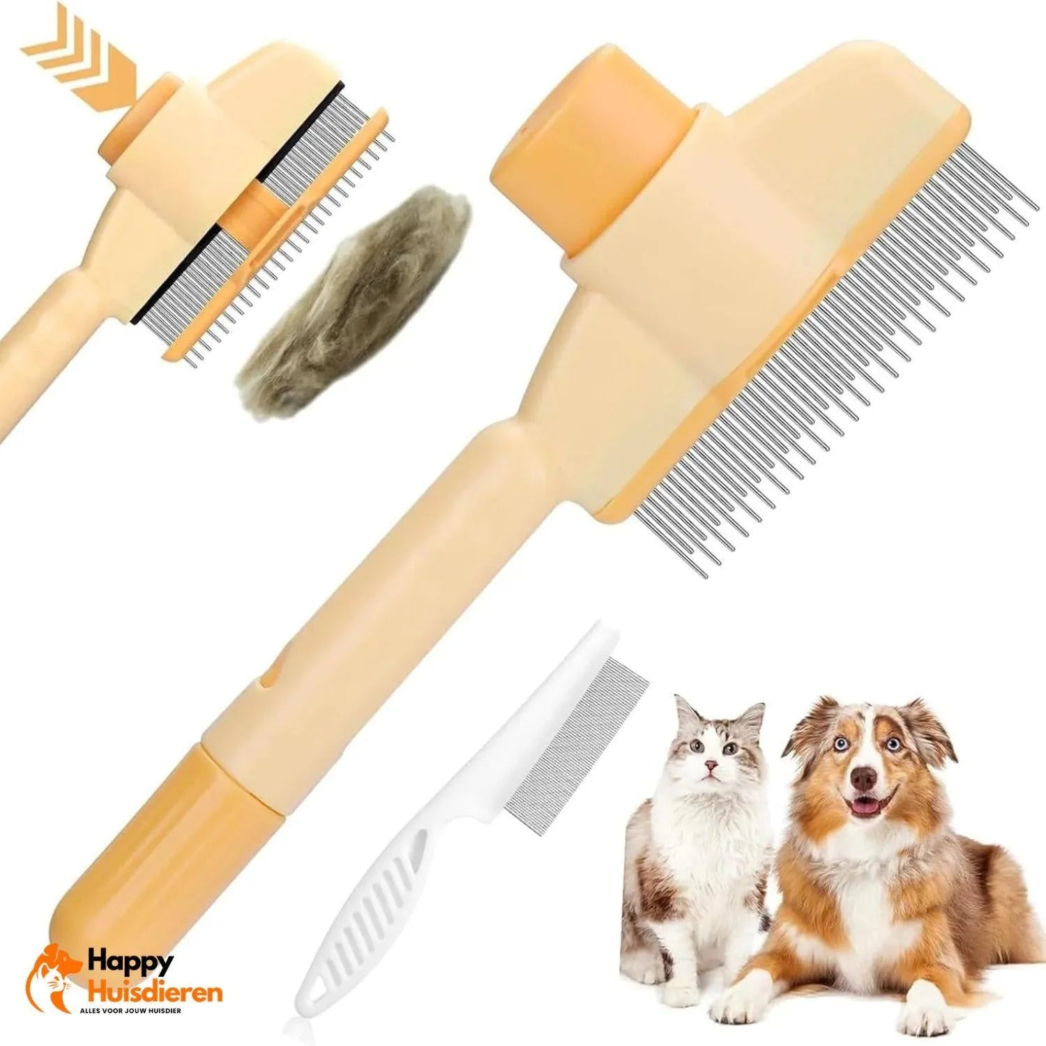 PawEase Brush | Automatisch Zelfreinigende Borstel voor Katten & Honden