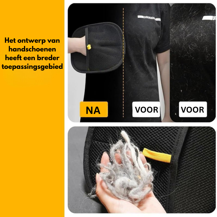 PawGroom Verzorgingshandschoenen | Zachte Haarverwijdering voor Katten en Honden