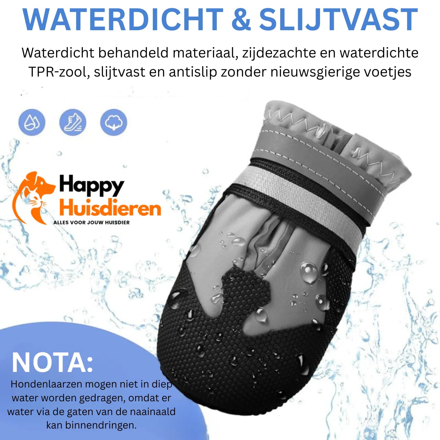 PawShield Set | Waterdichte Pootbeschermers voor Grote Honden met Antislip & Reflectie