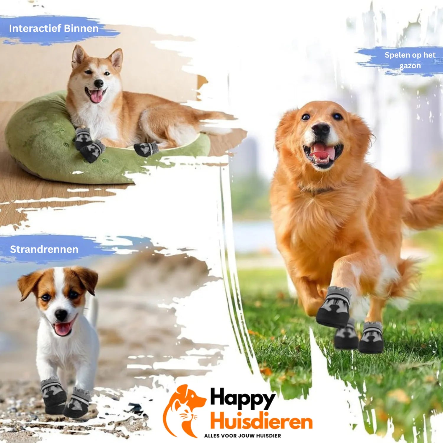 PawShield Set | Waterdichte Pootbeschermers voor Grote Honden met Antislip & Reflectie