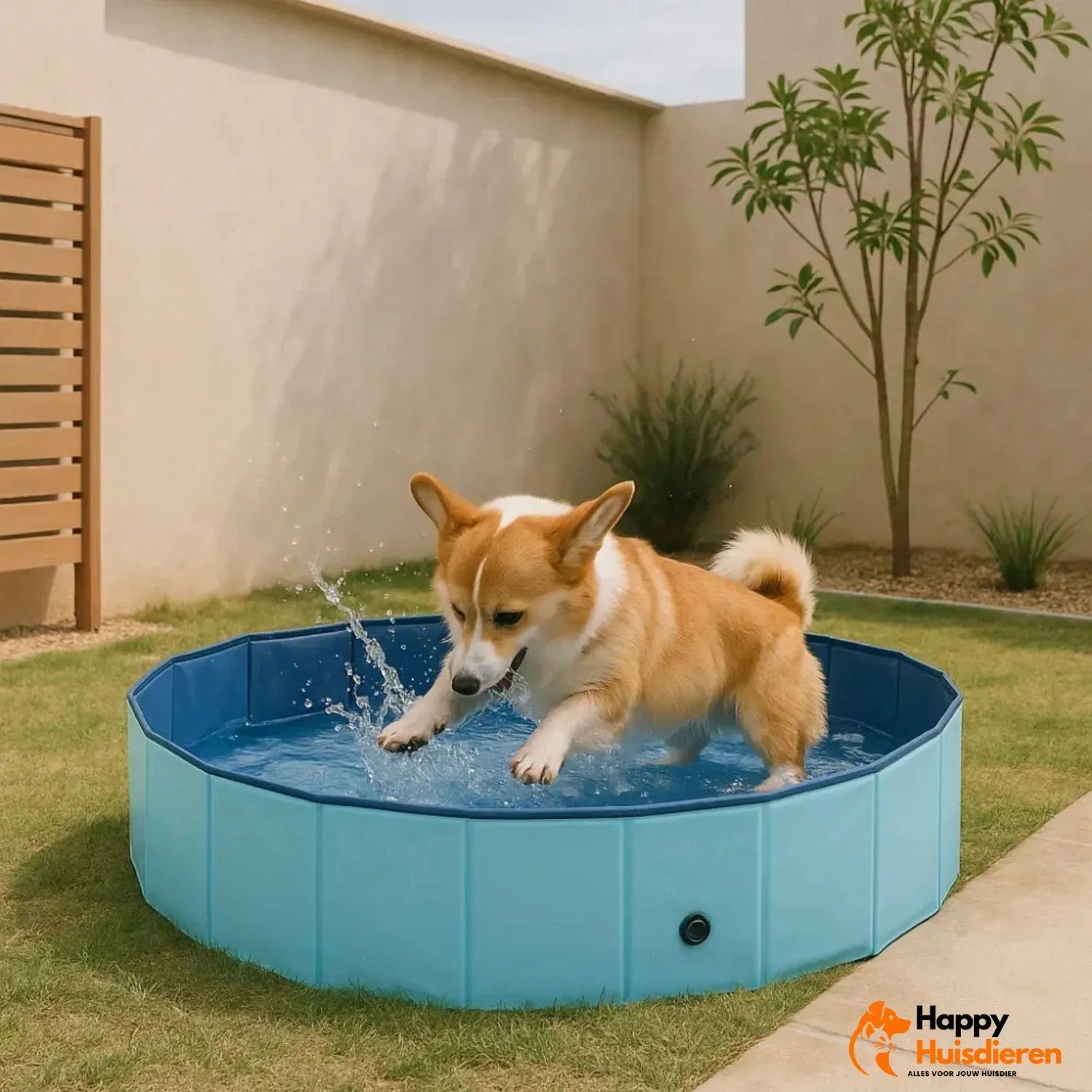 PawSplash | Opvouwbaar Hondenzwembad van Stevig PVC voor Zomerse Verkoeling