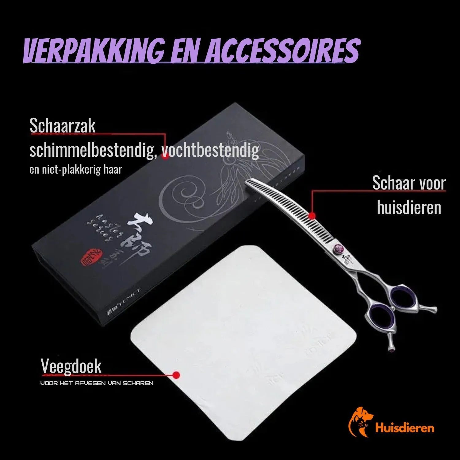 PawStyle Trim | Ergonomische Grooming Schaar voor Huisdieren