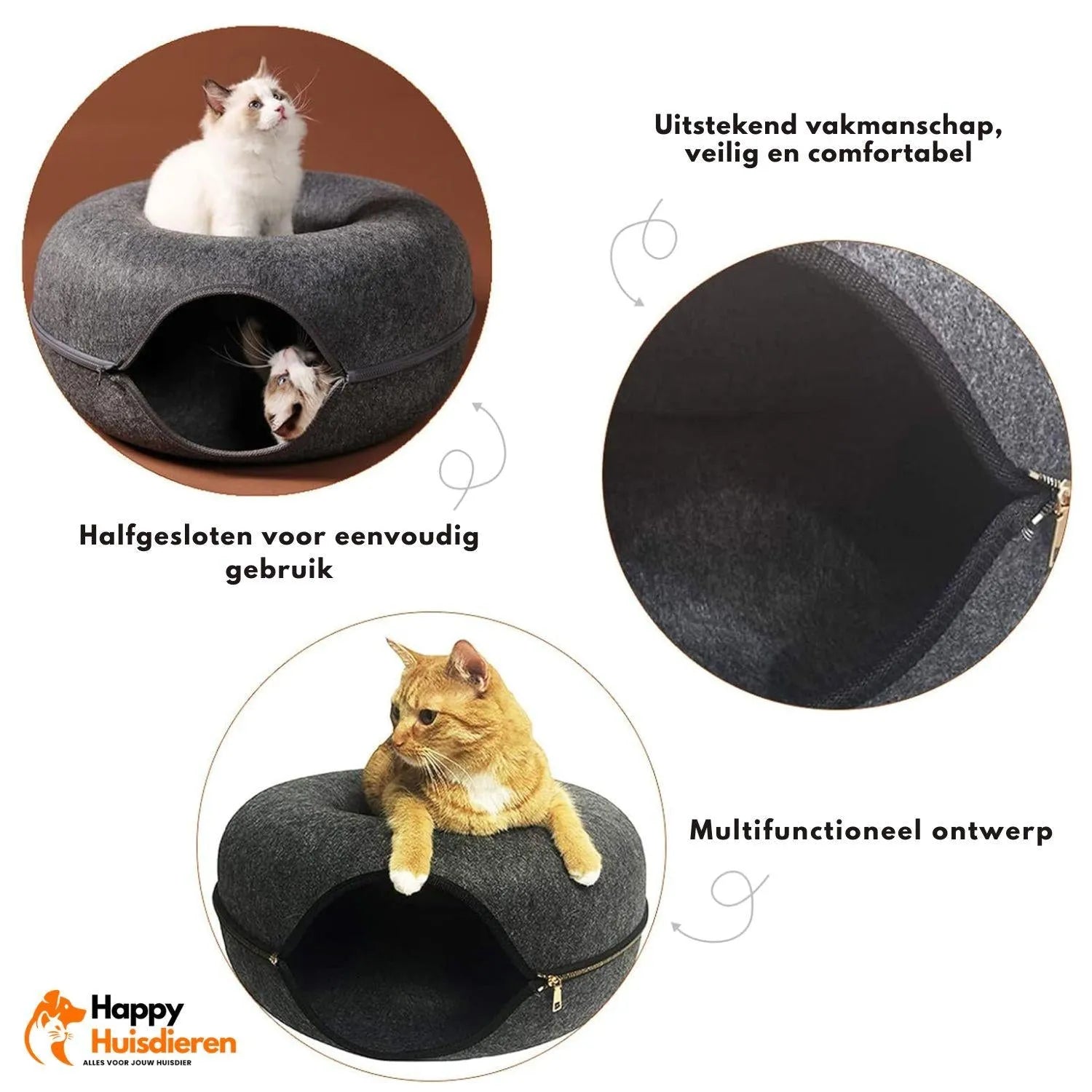 Peekaboo Nest | Kattenmand met Tunnelontwerp voor Spel en Ontspanning