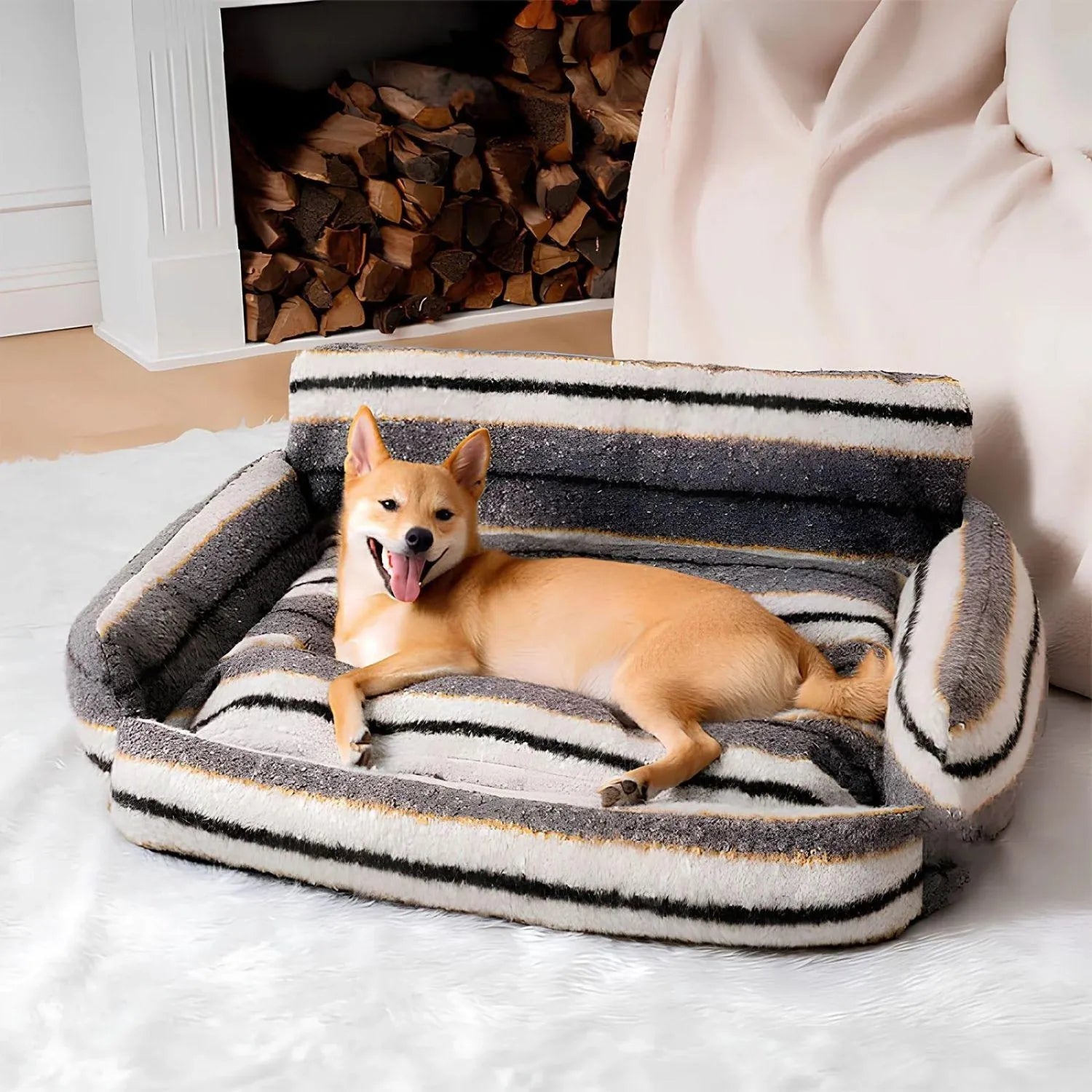 PetHaven Sofa | Fluwelen Ligbed voor Kat en Hond