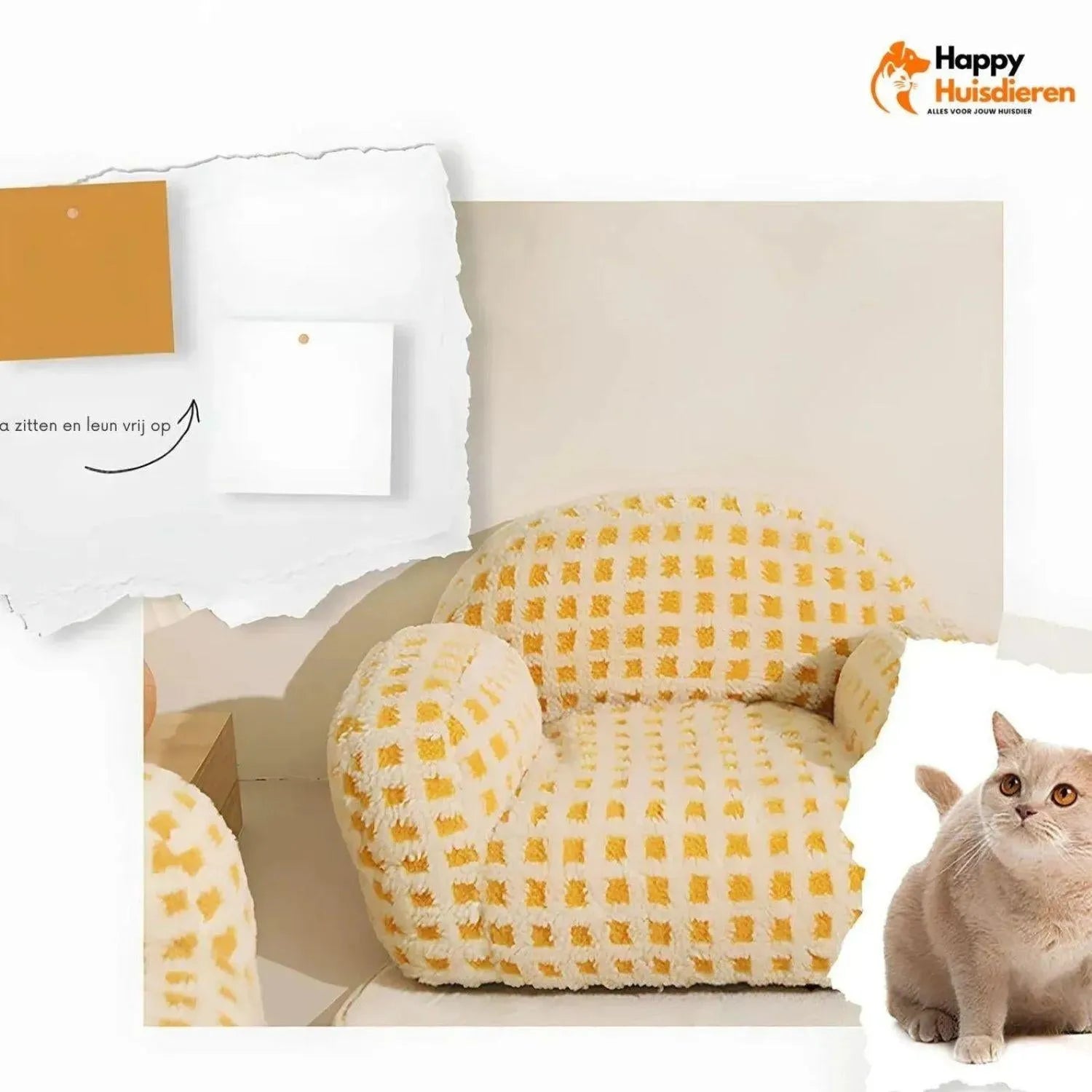 Pluizige Pootjes Rustplek | Luxe Huisdieren Sofa in Zachte Lamsvel