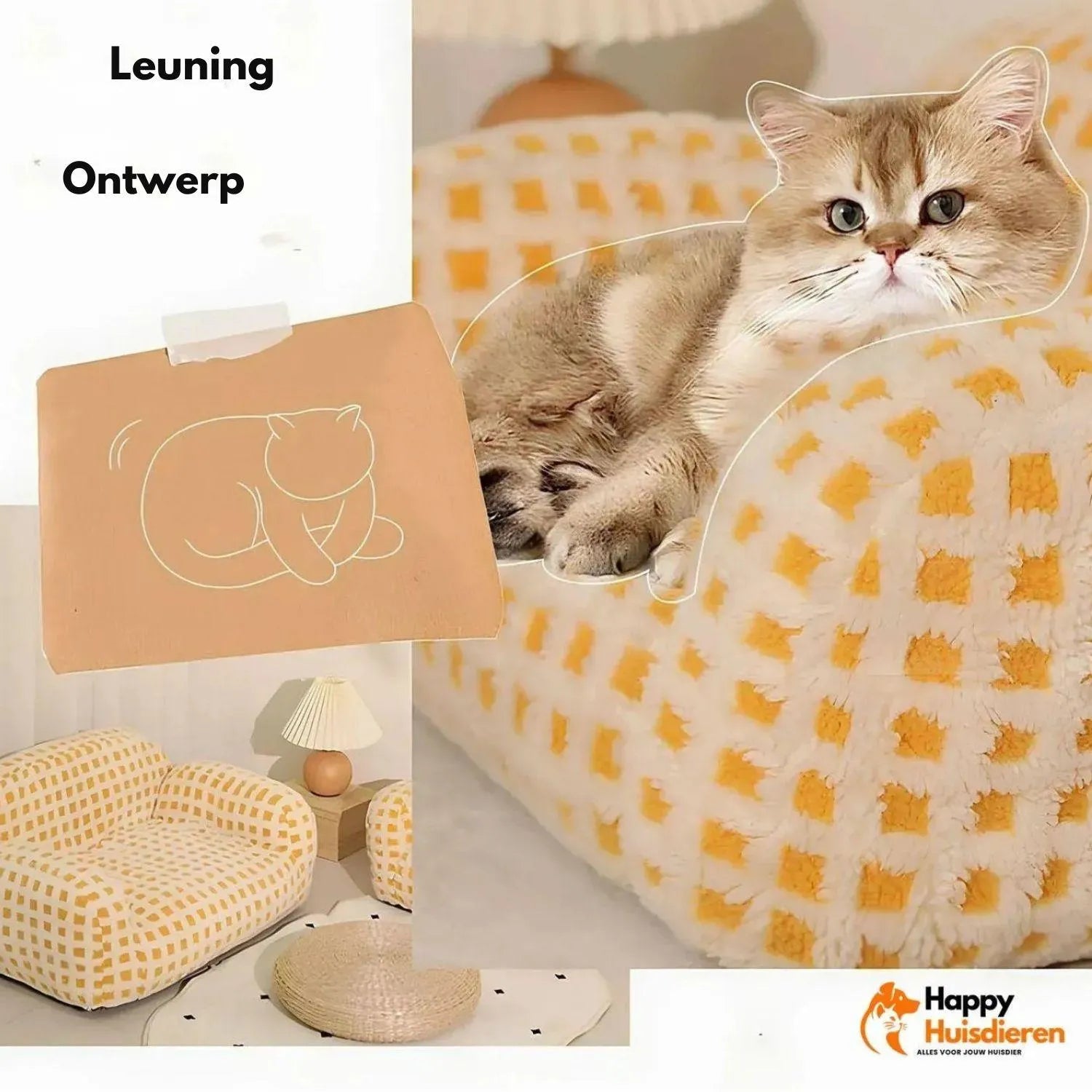 Pluizige Pootjes Rustplek | Luxe Huisdieren Sofa in Zachte Lamsvel