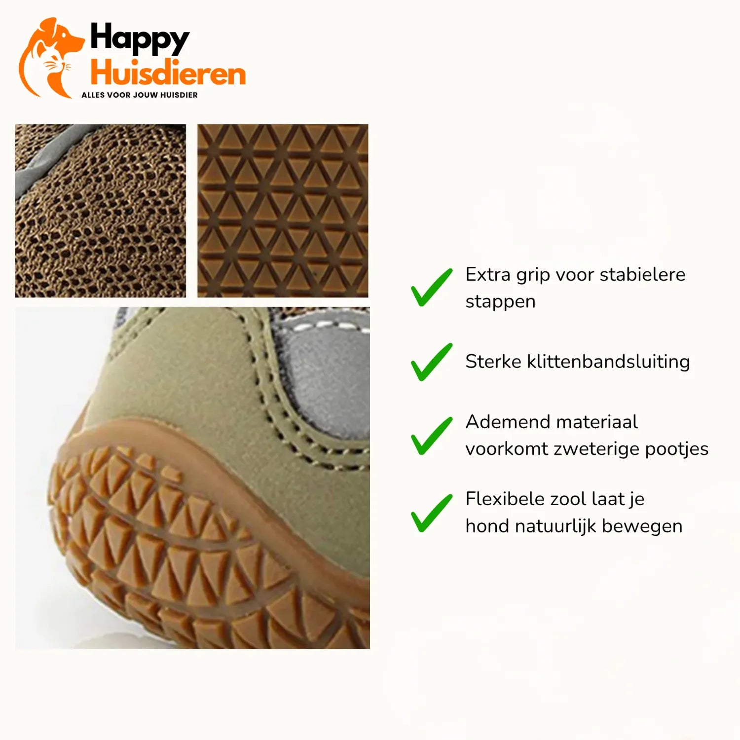 PootGrip Schoentjes | Beschermende Antislip Hondenschoenen voor Wandelen