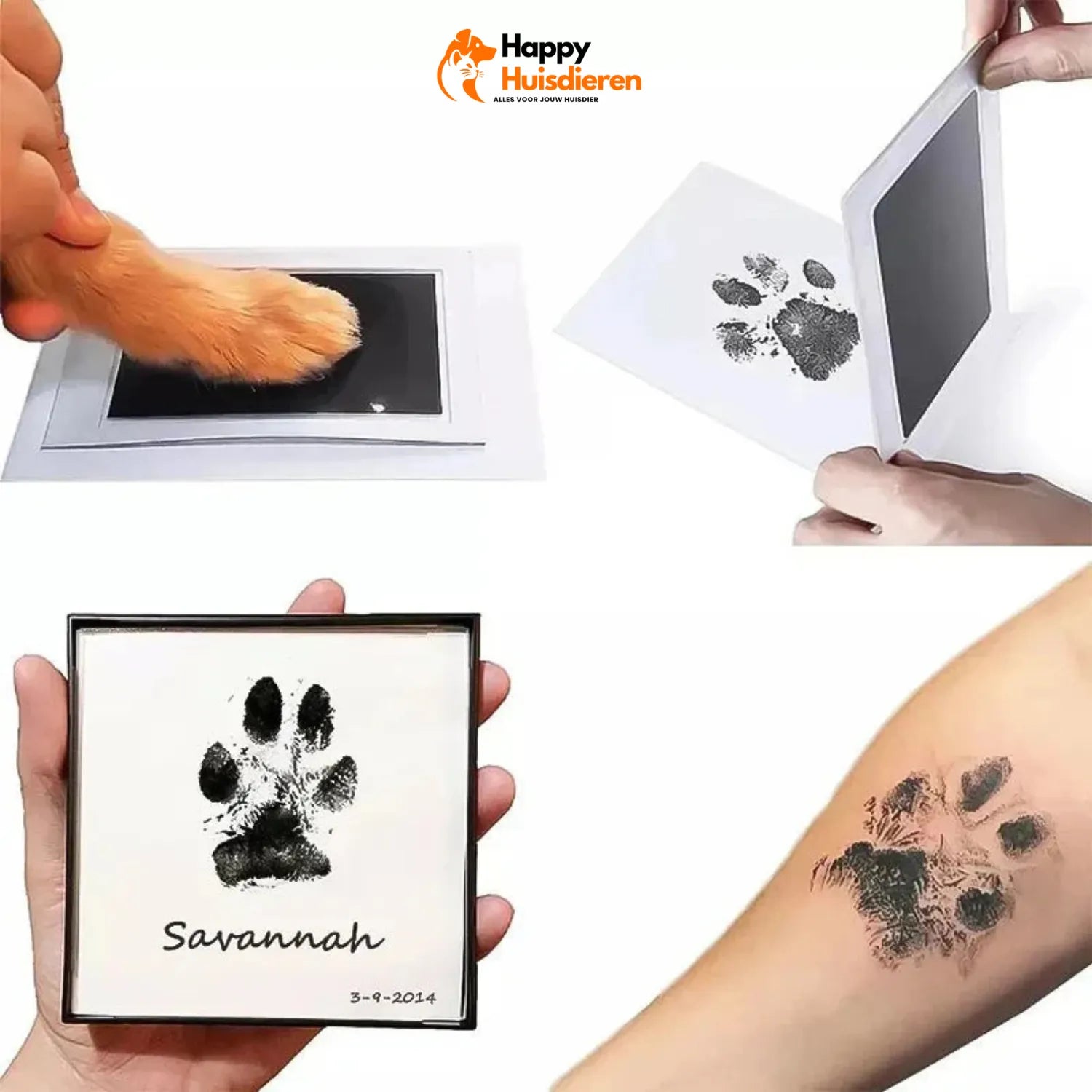 Pootafdruk Kit | Inktvrije Pootafdruk Set voor Honden & Katten – Blijvende Herinnering, Veilig & Vlekkeloos