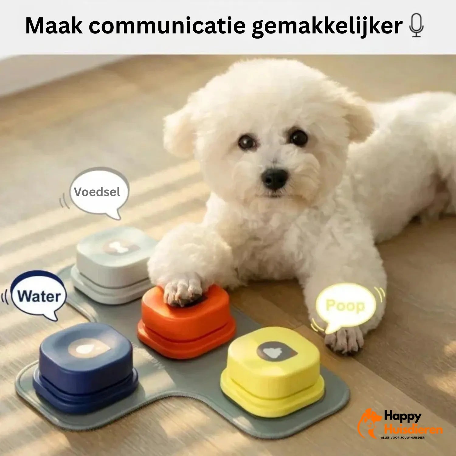 PraatPootjes | Honden Communicatieknoppen met Opname – Spreekknoppen voor Training & Interactie